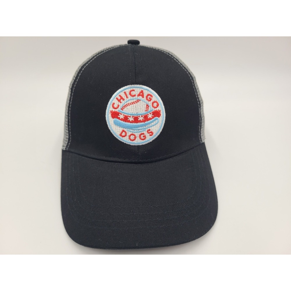 Chicago Dogs‎ Mesh Trucker Adjustable Hat Cap Men Women AAPB Baseball Black Gray